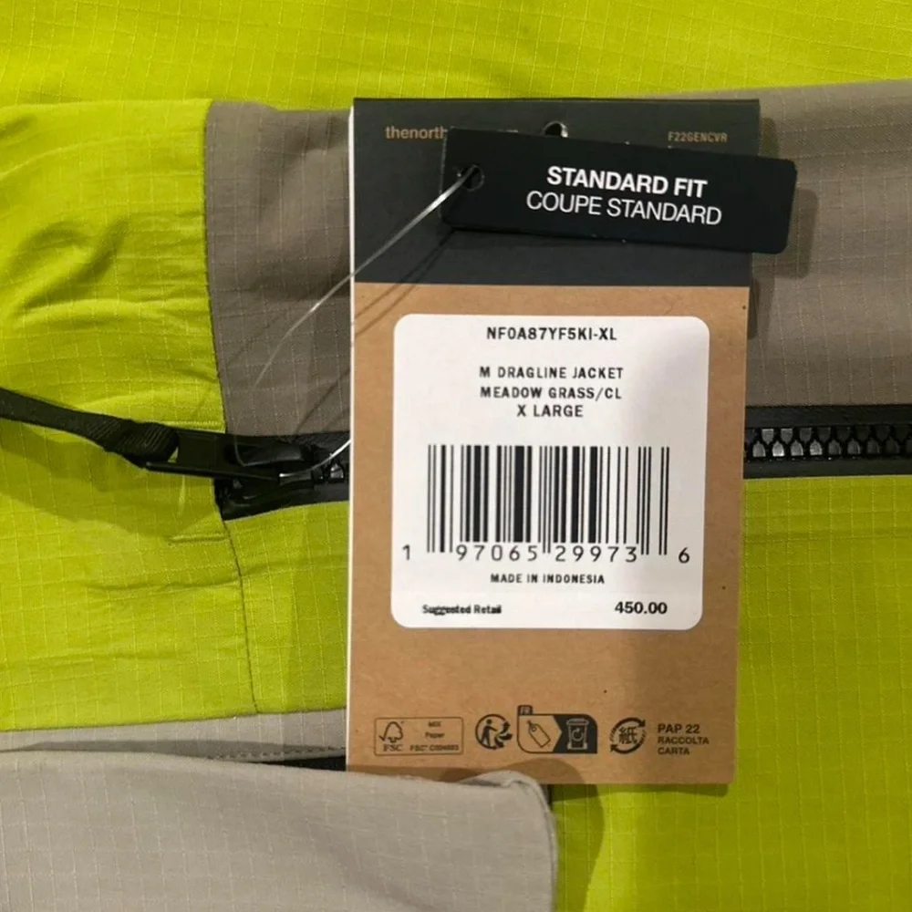 The North Face Waterproof Dragline Standard Fit Men’s Jacket Size XL (NWT)